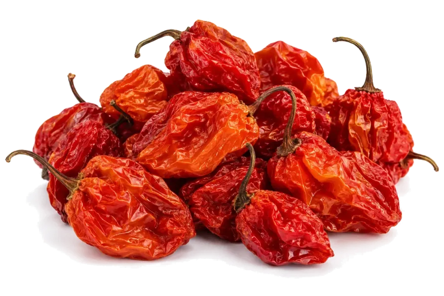 Dried whole habanero peppers from Rwanda